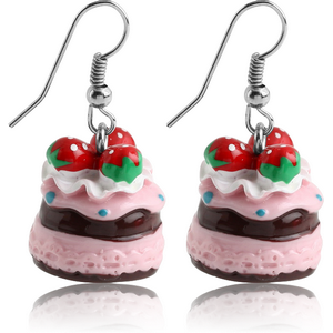 RESIN EARRINGS PAIR - CAKE