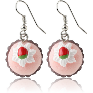 RESIN EARRINGS PAIR - CUP CAKE