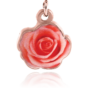 ROSE GOLD PVD COATED BRASS FLOWER CHARM