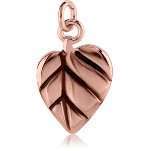 ROSE GOLD PVD COATED BRASS CHARM - LEAF