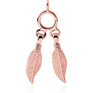 ROSE GOLD PVD COATED BRASS FEATHERS CHARM
