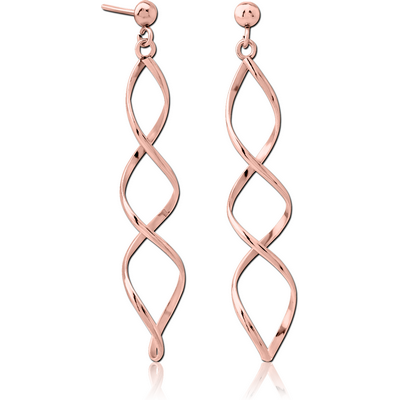 ROSE GOLD PVD COATED BRASS EARRINGS PAIR