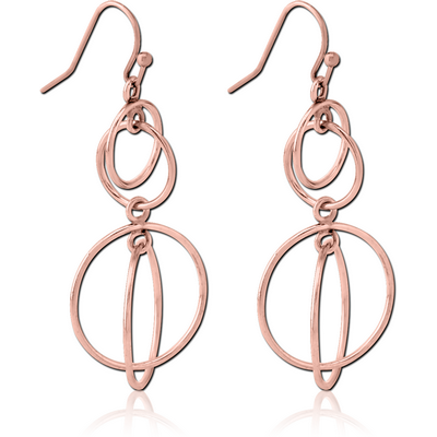 ROSE GOLD PVD COATED BRASS EARRINGS PAIR
