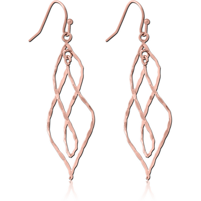 ROSE GOLD PVD COATED BRASS EARRINGS PAIR