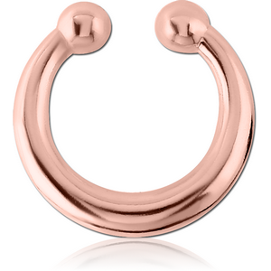 ROSE GOLD PVD COATED BRASS FAKE SEPTUM RING