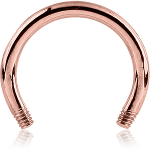 ROSE GOLD PVD COATED SURGICAL STEEL CIRCULAR BARBELL PIN