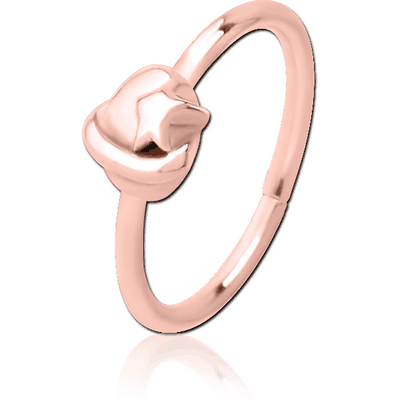 ROSE GOLD PVD COATED SURGICAL STEEL SEAMLESS RING - EYE STAR