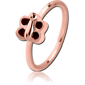 ROSE GOLD PVD COATED SURGICAL STEEL SEAMLESS RING - BUTTERFLY