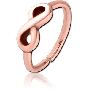 ROSE GOLD PVD COATED SURGICAL STEEL SEAMLESS RING - INFINITY