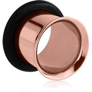 ROSE GOLD PVD COATED STAINLESS STEEL SINGLE FLARED TUNNEL