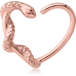 ROSE GOLD PVD COATED SURGICAL STEEL OPEN HEART SEAMLESS RING