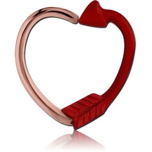 ROSE GOLD PVD COATED SURGICAL STEEL OPEN HEART SEAMLESS RING