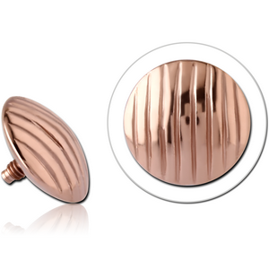 ROSE GOLD PVD COATED SURGICAL STEEL ATTACHMENT FOR 1.6MM INTERNALLY THREADED PINS