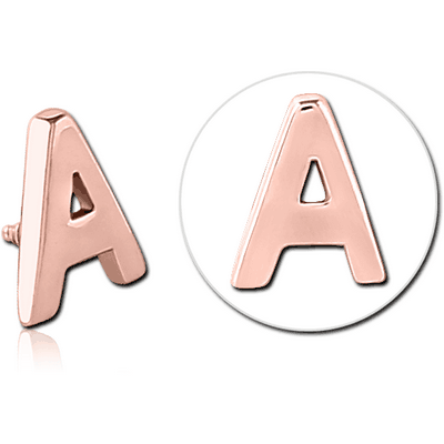 ROSE GOLD PVD COATED SURGICAL STEEL ATTACHMENT FOR 1.6MM INTERNALLY THREADED PINS - A