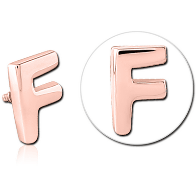 ROSE GOLD PVD COATED SURGICAL STEEL ATTACHMENT FOR 1.6MM INTERNALLY THREADED PINS - F