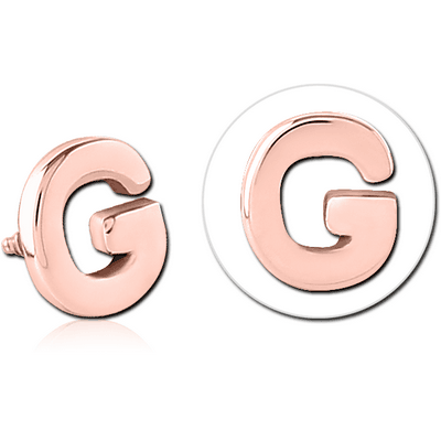 ROSE GOLD PVD COATED SURGICAL STEEL ATTACHMENT FOR 1.6MM INTERNALLY THREADED PINS - G
