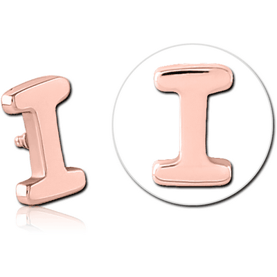 ROSE GOLD PVD COATED SURGICAL STEEL ATTACHMENT FOR 1.6MM INTERNALLY THREADED PINS - I