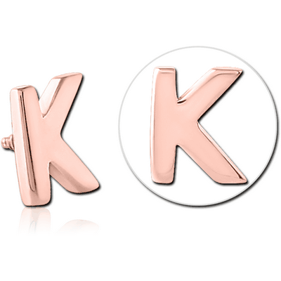 ROSE GOLD PVD COATED SURGICAL STEEL ATTACHMENT FOR 1.6MM INTERNALLY THREADED PINS - K