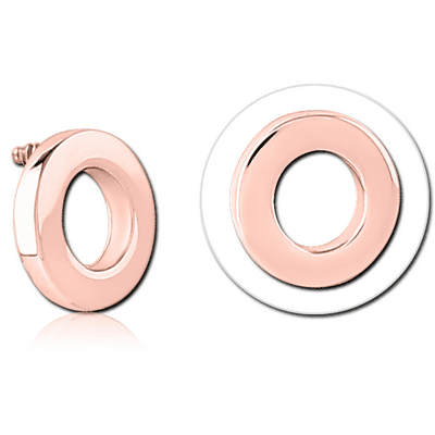 ROSE GOLD PVD COATED SURGICAL STEEL ATTACHMENT FOR 1.6MM INTERNALLY THREADED PINS - O