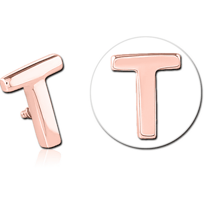ROSE GOLD PVD COATED SURGICAL STEEL ATTACHMENT FOR 1.6MM INTERNALLY THREADED PINS - T