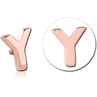 ROSE GOLD PVD COATED SURGICAL STEEL ATTACHMENT FOR 1.6MM INTERNALLY THREADED PINS - Y