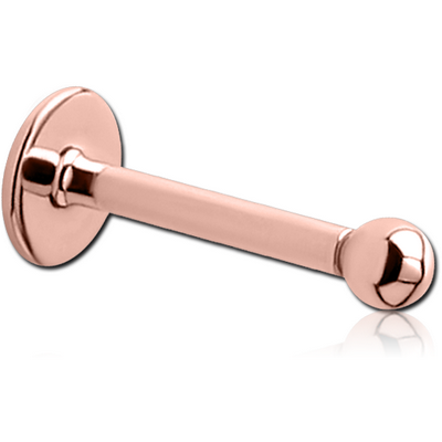 ROSE GOLD PVD COATED SURGICAL STEEL INTERNALLY THREADED MICRO LABRET