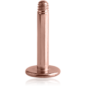 ROSE GOLD PVD COATED SURGICAL STEEL LABRET PIN