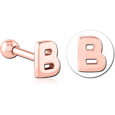 ROSE GOLD PVD COATED SURGICAL STEEL TRAGUS MICRO BARBELL - B