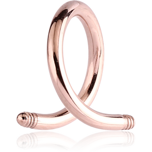 ROSE GOLD PVD COATED SURGICAL STEEL MICRO BODY SPIRAL PIN