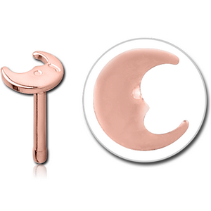 ROSE GOLD PVD COATED SURGICAL STEEL MOON NOSE BONE