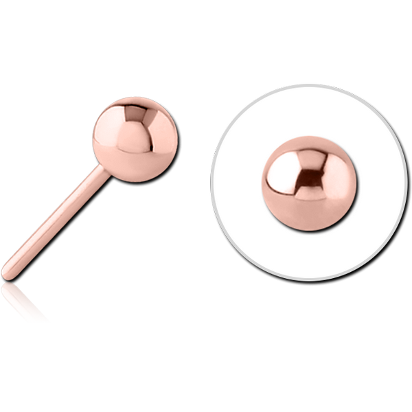 ROSE GOLD PVD COATED SURGICAL STEEL THREADLESS BALL