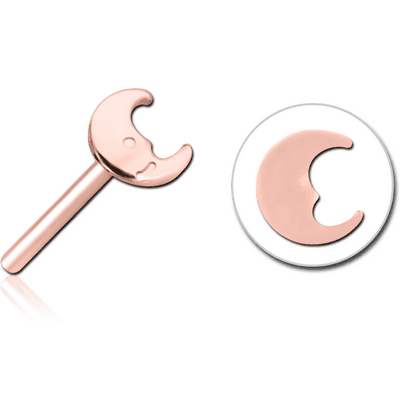 ROSE GOLD PVD COATED SURGICAL STEEL THREADLESS ATTACHMENT - MOON