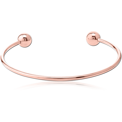 ROSE GOLD PVD COATED SURGICAL STEEL BANGLE