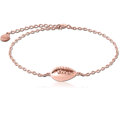 ROSE GOLD PVD COATED SURGICAL STEEL BRACELET - SHELL