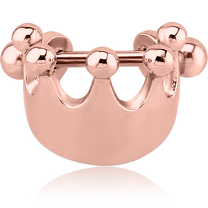 ROSE GOLD PVD COATED SURGICAL STEEL CARTILAGE SHIELD - CROWN