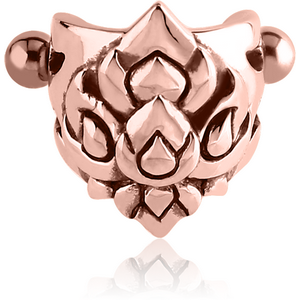ROSE GOLD PVD COATED SURGICAL STEEL CARTILAGE SHIELD