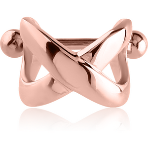 ROSE GOLD PVD COATED SURGICAL STEEL CARTILAGE SHIELD - INFINITY