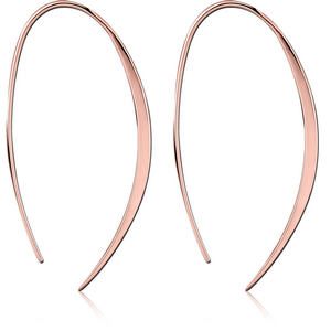 ROSE GOLD PVD COATED SURGICAL STEEL EARRINGS PAIR