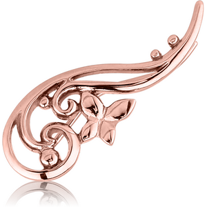 ROSE GOLD PVD COATED SURGICAL STEEL EAR VINE - LEFT