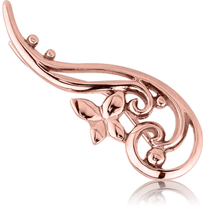 ROSE GOLD PVD COATED SURGICAL STEEL EAR VINE - RIGHT