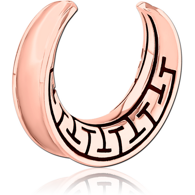 ROSE GOLD PVD COATED SURGICAL STEEL HALF TUNNEL
