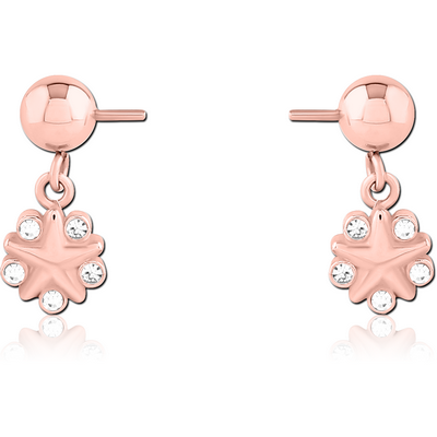 ROSE GOLD PVD COATED SURGICAL STEEL PUSH FIT JEWELLED ATTACHMENT FOR BIOFLEX INTERNAL NIPPLE SHIELD