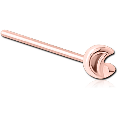 ROSE GOLD PVD COATED SURGICAL STEEL STRAIGHT NOSE STUD