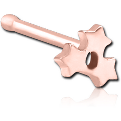 ROSE GOLD PVD COATED SURGICAL STEEL NOSE BONE - STAR