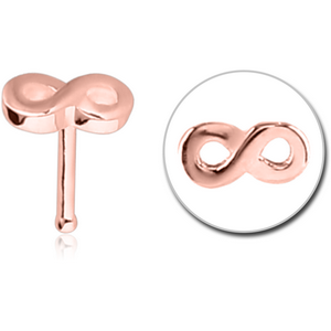 ROSE GOLD PVD COATED SURGICAL STEEL INFINITY NOSE BONE