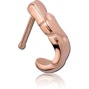 ROSE GOLD PVD COATED SURGICAL STEEL WRAP AROUND NOSE BONE - HEARTS