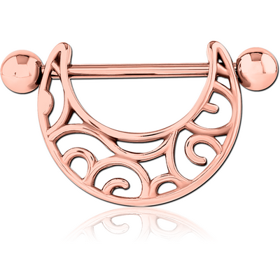 ROSE GOLD PVD COATED SURGICAL STEEL NIPPLE SHIELD