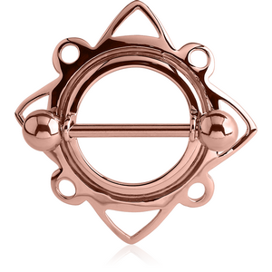 ROSE GOLD PVD COATED SURGICAL STEEL NIPPLE SHIELD (14 MM)