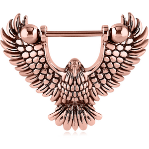 ROSE GOLD PVD COATED SURGICAL STEEL NIPPLE SHIELD - EAGLE