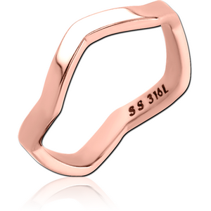 ROSE GOLD PVD COATED SURGICAL STEEL RING